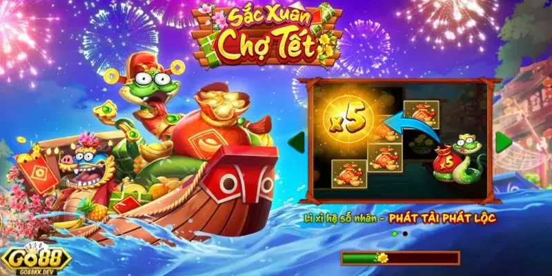 cách chơi nổ hũ Sắc Xuân Chợ Tết Go88